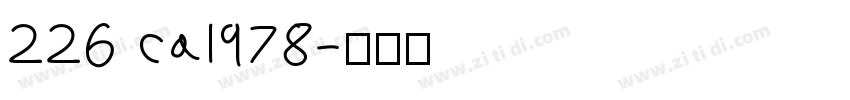 226 cal978字体转换